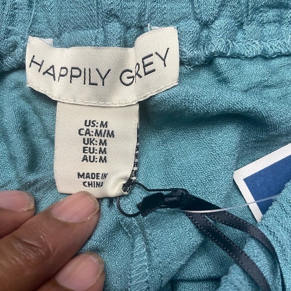 Happily Grey Cozy cotton Terry Drawstring high rise wide leg pants M
NWT - Picture 6 of 11